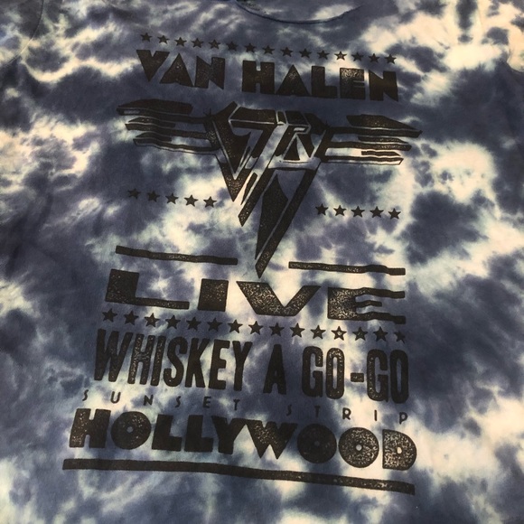 VAN HALEN tie dye Whiskey a go go Hollywood tee - Picture 5 of 8